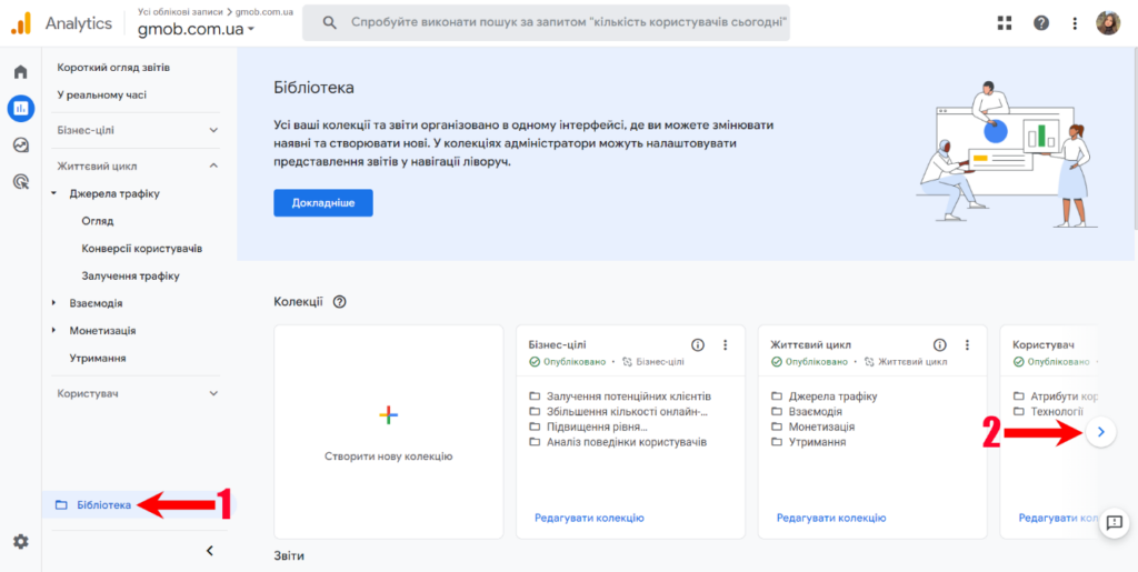 Як налаштувати користувацьку колекцію звітів в Google Analytics 4